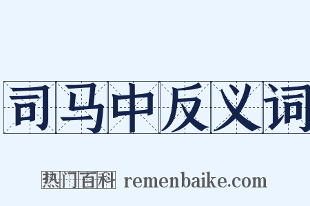 司马中反义词是什么意思的图片